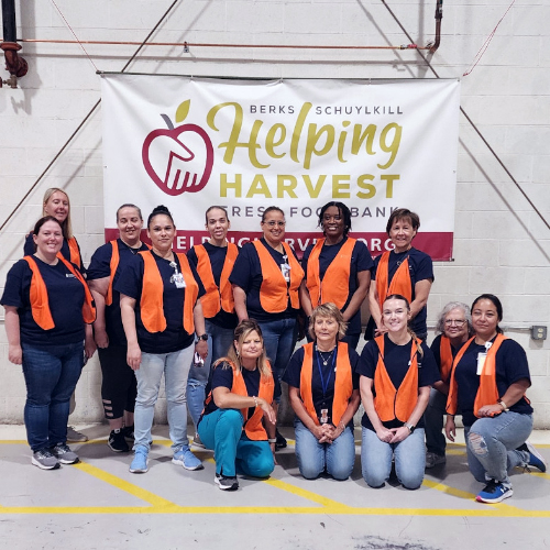 Reading Hospital CORE program volunteers at Helping Harvest.