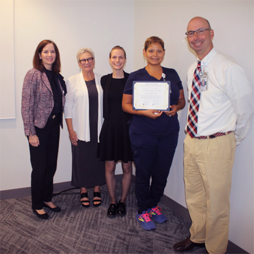 Maricelys Ortiz, recipient of the 2023 Russell S. Bickel Jr. Award for Excellence in Communication and Caring to Patients and their Families