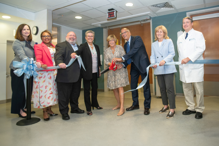 Featured from left to right: Katherine Thornton, President, Reading Hospital Foundation; Johanny Cepeda-Freytiz, Pennsylvania State Representative; Michael Stern, Tower Health President and COO; P. Sue Perrotty, Tower Health CEO; Paula Barrett, Chair, Reading Hospital Foundation Board; Charles F. Barbera, MD, Reading Hospital President and CEO; Senator Judy Schwank; Earl Hope, MD, Chief, Division of Cardiology at Reading Hospital.