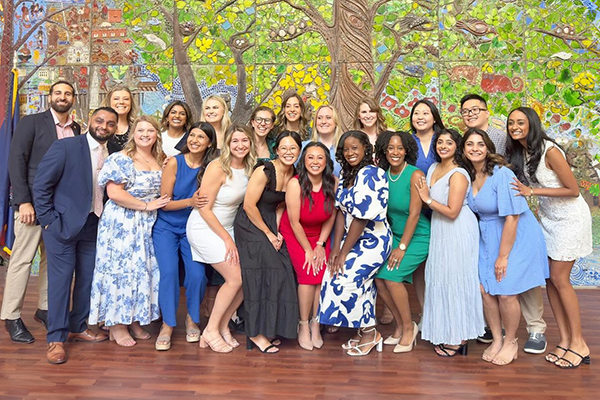 Members of the Pediatric Residency Alumni pose for a group picture at St. Christopher's Hospital for Children