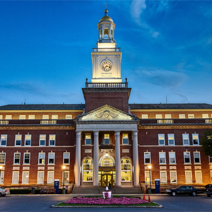 Reading Hospital's clock tower at night