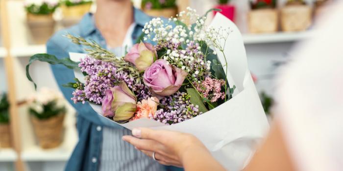 flowers being purchased