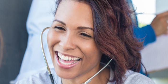 woman smiling 