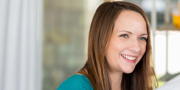 woman smiling