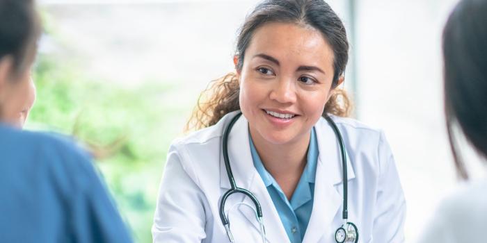 Female doctor smiling