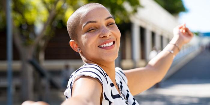 woman smiling