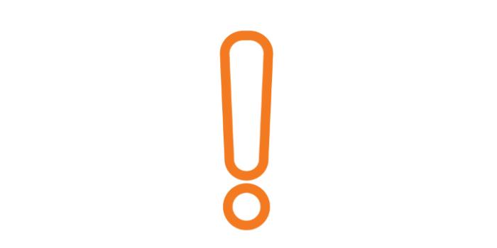 An orange icon symbolizing serious signs in need of medical care