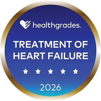 Healthgrades Treatment of Heart Failure 2026 badge